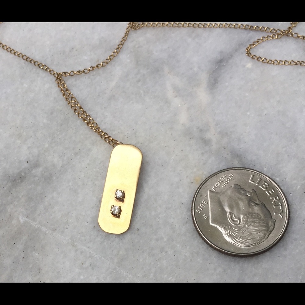 14k gold pendant with 12k chain